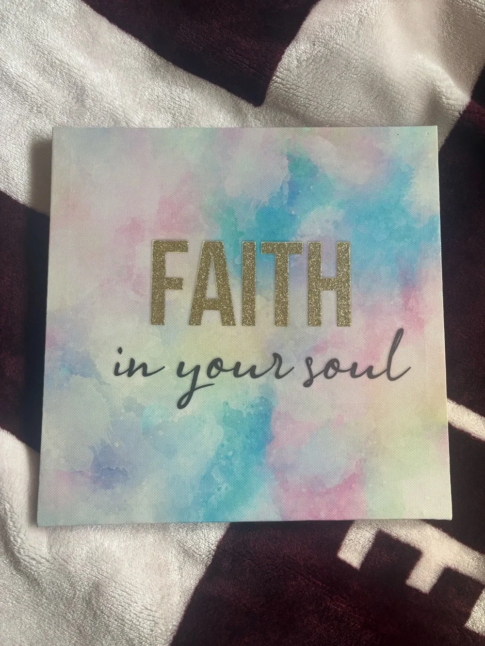 Set Of 3 Pastel Wall Art Canvases - Multicolor